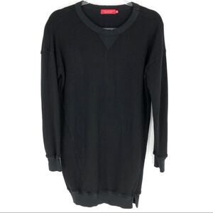 n:PHILANTHROPY Milo Sweatshirt Tunic Dress Black Cat Small Made in USA